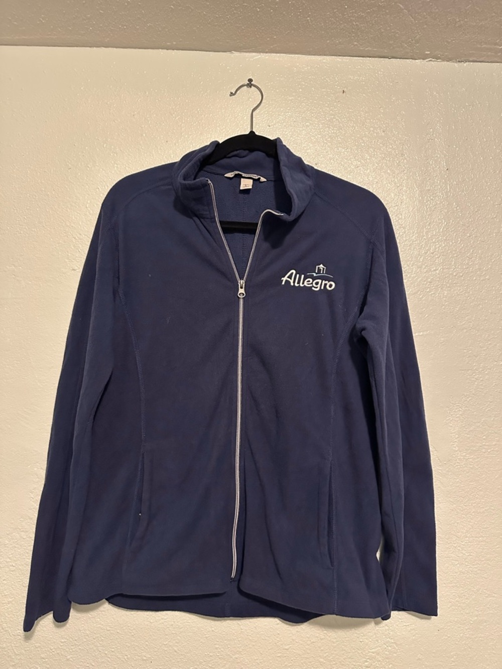 Port Authority Navy Full-Zip Teddy Jacket Size Large